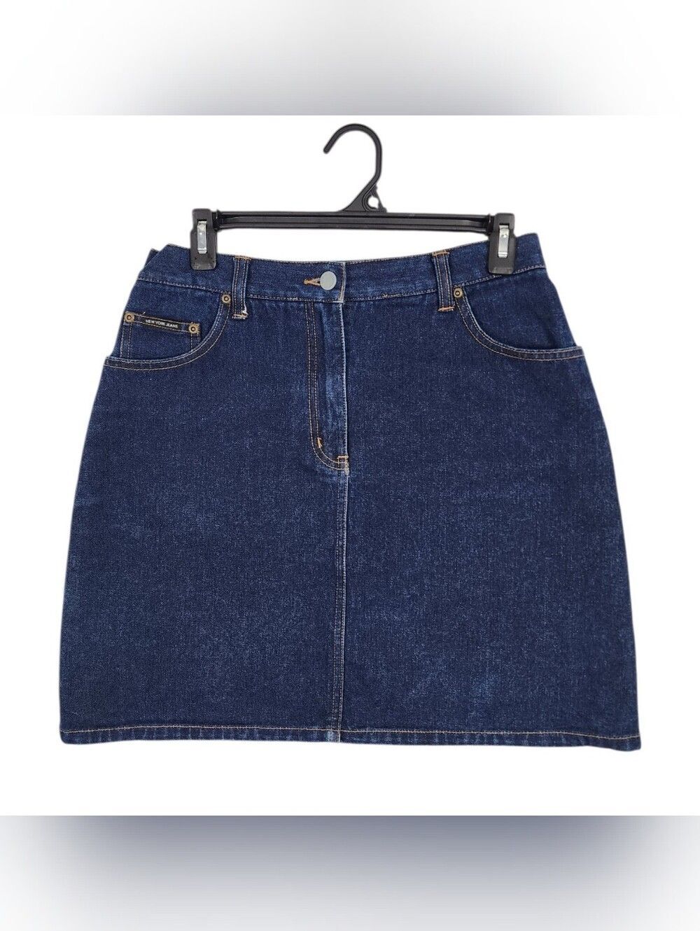 New York & Company Jean Skirt Denim Cotton Mini Skirt Size 8